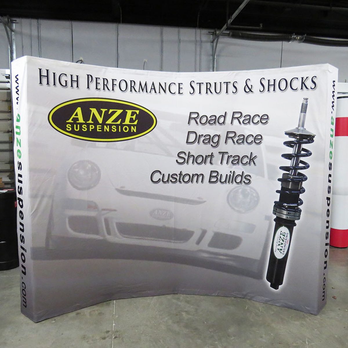 14) 10ft Curved Popup Tension Fabric