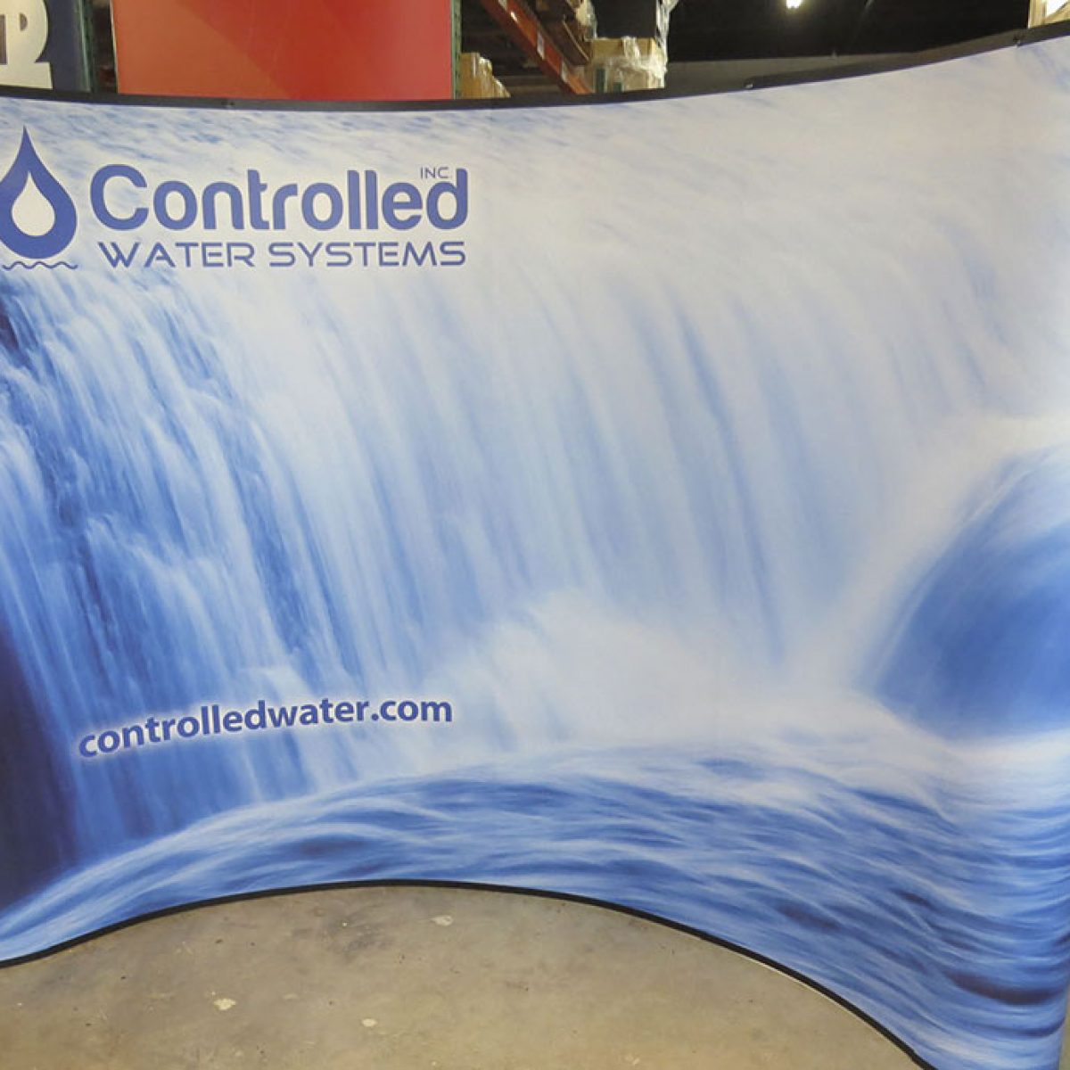 27) 10ft Curved Pop Up