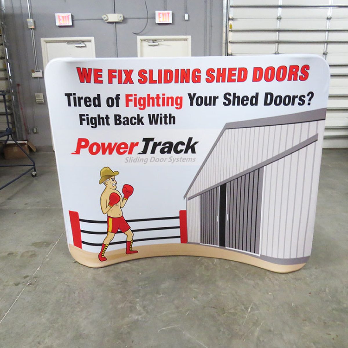 11) 6ft Curved Tabletop Tension Fabric