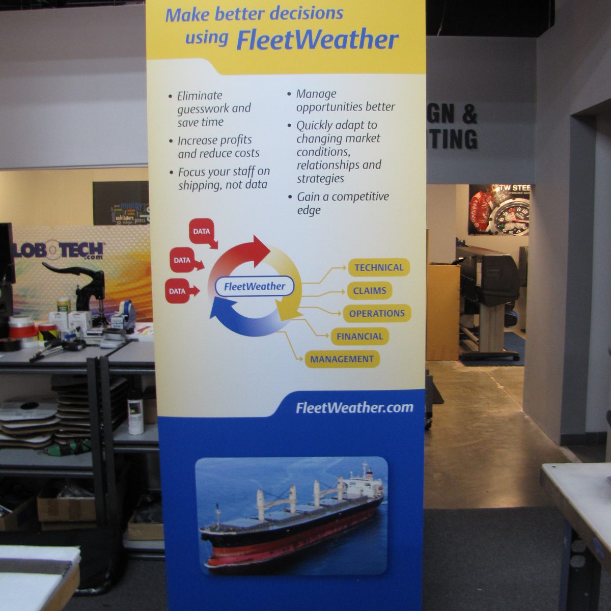 16) Retractable Banner Stand