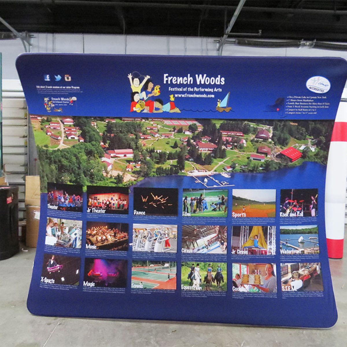 10) 8ft Curved Tube Tension Fabric