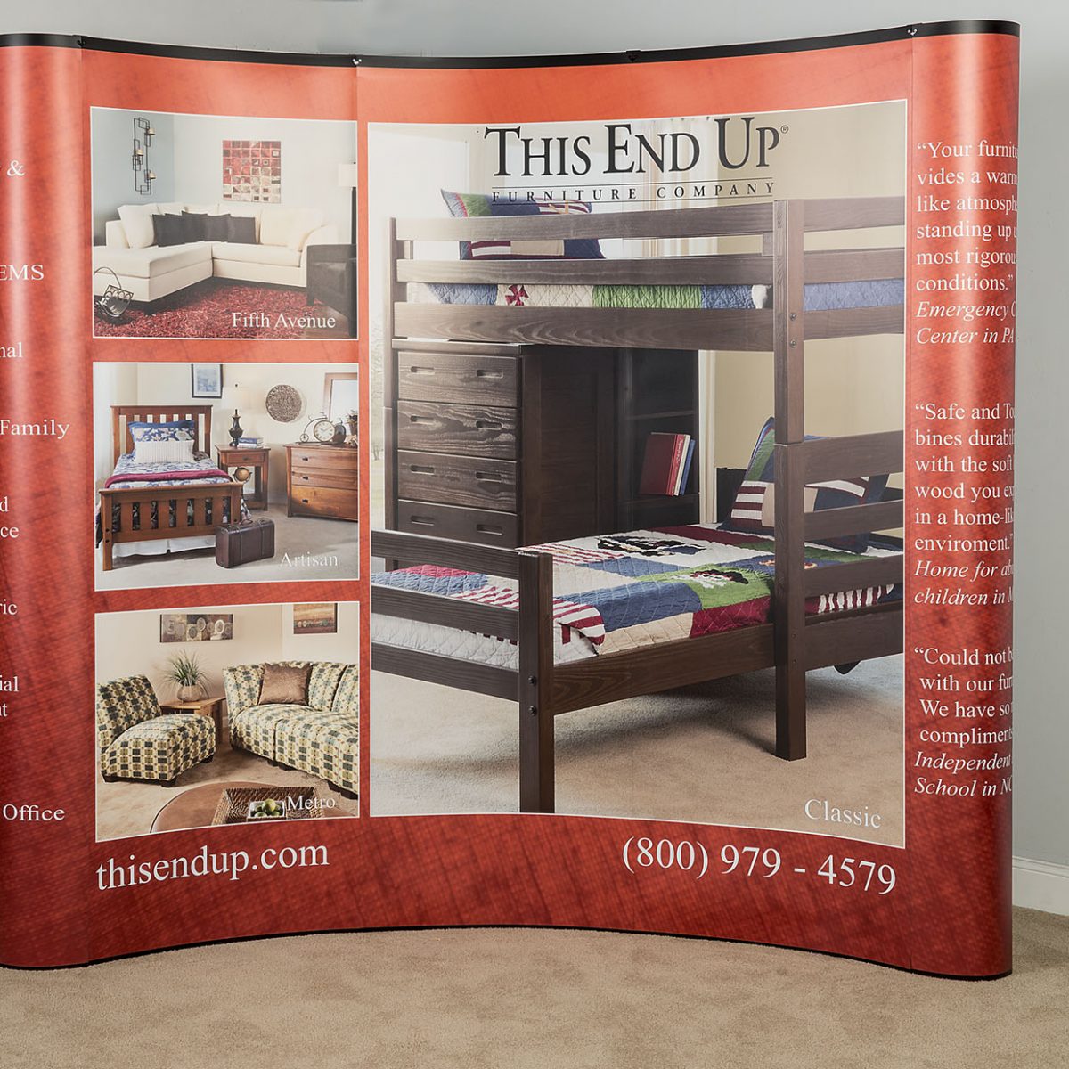 6) 10ft Curved Pop Up