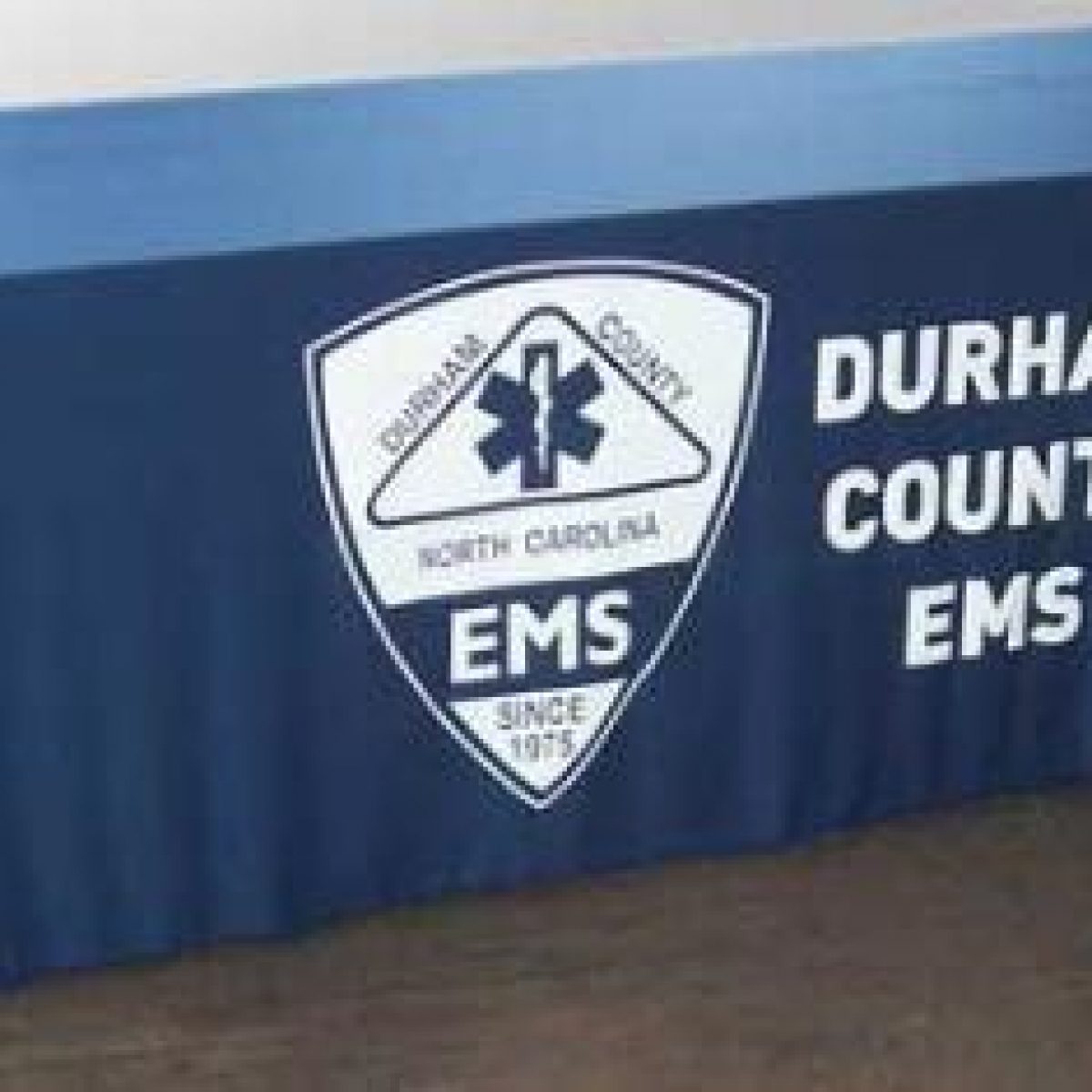 2) Branded Draped Table Throw