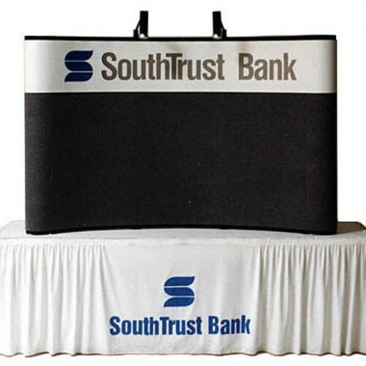 6) Branded Draped Table Throw