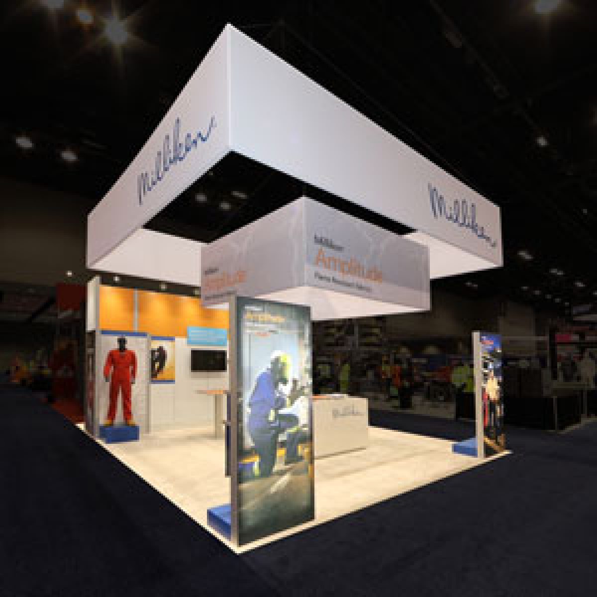 17) Double Square Hanging Banner